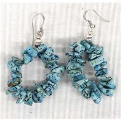 Navajo Sterling & Turquoise Nugget Earrings
