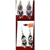 Image 2 : Native American Inspired Hand Painted Earrings