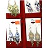 Image 4 : Native American Inspired Hand Painted Earrings
