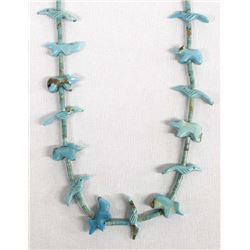 Vintage Zuni Turquoise Heishi Fetish Necklace