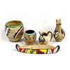 Image 2 : 5 Pieces of Tesuque & Jemez Poster Paint Pottery