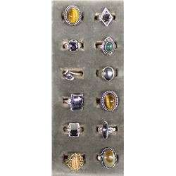 12 Southwestern Style Rings