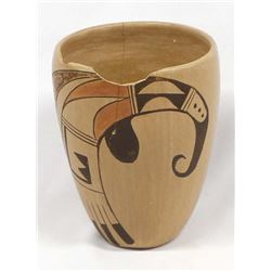 Hopi Cylindrical Pottery Jar by Red Ant