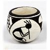 Image 1 : Acoma Miniature Kokopelli Pottery Jar by A. Lewis