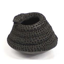 Mata Ortiz Highly Textured Serpent Pottery Jar