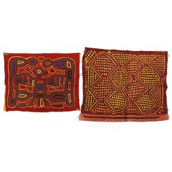 2 South American Kuna Indian Molas