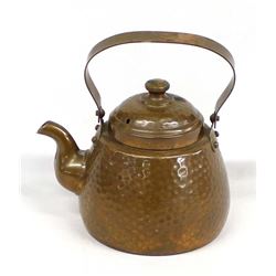 Vintage Finnish Hammered Copper Mini Tea Kettle