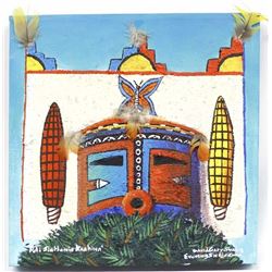 Original Poli Sio Hemis Kachina Painting, David Gary Suazo