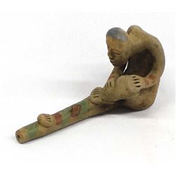 Mexican Figural Pottery Pipe