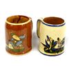 Image 2 : 2 Vintage Mexican Redware Pottery Cups