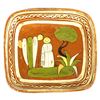 Image 1 : Vintage Mexican Redware Pottery Dish