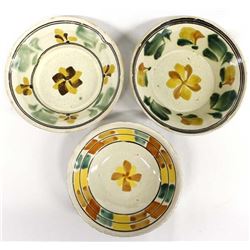 3 Vintage Mexican Majolica Pottery Bowls