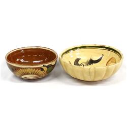 2 Vintage Mexican Pottery Bowls