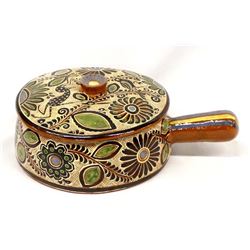 Rare Mexican Redware Pottery Bean Pot by Rivera