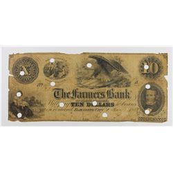 VERY RARE CAROLINA FARMERS BANK 1853 $10