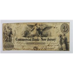 NJ COMMERCIAL BANK 1850 $3