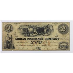 ADRIAN INSURANCE CO $2 1853