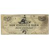 Image 1 : $5 NEW ENGLAND BANK