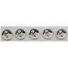 Image 2 : LOT OF (5) 2016 CHINA MOON FESTIVAL SILVER OUNCES