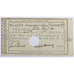 1789 TREASURY WARRANT