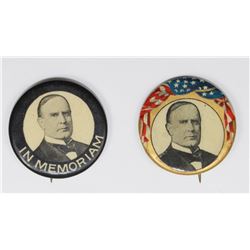 2 VINTAGE MCKINLEY POLITICAL BUTTONS