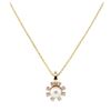 0.40 ctw Diamond and Pearl Pendant with Chain - 14KT Yellow Gold