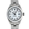 Rolex Ladies Stainless Steel White Diamond 26MM Oyster Band Datejust Wristwatch