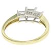 Image 4 : 14k Yellow Gold 0.19 ctw Illusion Set Round Brilliant Diamond 3 Stone Ring