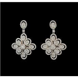 14KT White Gold 2.77 ctw. Diamond Earrings