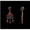 Image 2 : Ralph Lauren 54.06 ctw Multi Gemstone and Diamond Earrings - 18KT Rose Gold