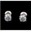1.20 ctw Diamond Stud Earrings - 14KT White Gold