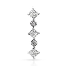 14k White Gold 0.51CTW Diamond Pendant, (I2-I3/I2/G-H)