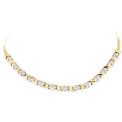 0.80 ctw Diamond Necklace - 10KT Yellow And White Gold