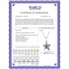 Image 2 : Genuine 0.10 CTW Amethyst Necklace 14KT White Gold - REF-38M2T