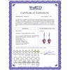 Image 2 : Genuine 19.1 ctw Amethyst & Diamond Earrings 14KT Rose Gold - REF-41Y3F