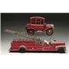 Image 1 : DIECAST HUBLEY FIRE DEPT. TRUCK AND JAPANESE BATT