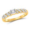 Image 1 : Diamond Solitaire Promise Bridal Ring 1/5 Cttw 10kt Yellow Gold