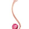 Genuine 0.55 ctw Pink Topaz Necklace 14KT Rose Gold - REF-26T6A