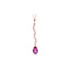 Genuine 1.79 ctw Pink Topaz & Diamond Necklace 14KT Rose Gold - REF-34K6V