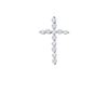 Image 1 : Round Pave-set Diamond Cross Faith Pendant 1/2 Cttw 14kt White Gold
