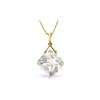 Genuine 8.75 ctw White Topaz Necklace 14KT Yellow Gold - REF-27P2H