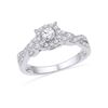 Diamond Solitaire Twist Bridal Wedding Engagement Ring 1/2 Cttw 10kt White Gold