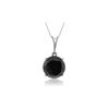 Genuine 3.5 ctw Black Diamond Necklace 14KT White Gold - REF-139T6A