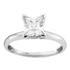 Diamond Solitaire Bridal Wedding Engagement Ring 1/5 Cttw 14kt White Gold