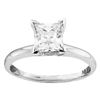 Diamond Solitaire Bridal Wedding Engagement Ring 3/4 Cttw 14kt White Gold