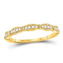 Diamond Stackable Band Ring 1/8 Cttw 10kt Yellow Gold