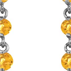 Genuine 23 ctw Citrine Earrings 14KT White Gold - REF-50P6H