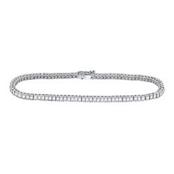 Diamond Timeless Tennis Bracelet 2.00 Cttw 14kt White Gold