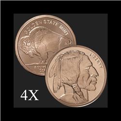 5 oz Buffalo .999 Fine Copper Bullion Round