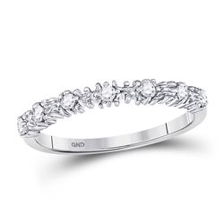 Diamond Stackable Band Ring 1/6 Cttw 10kt White Gold